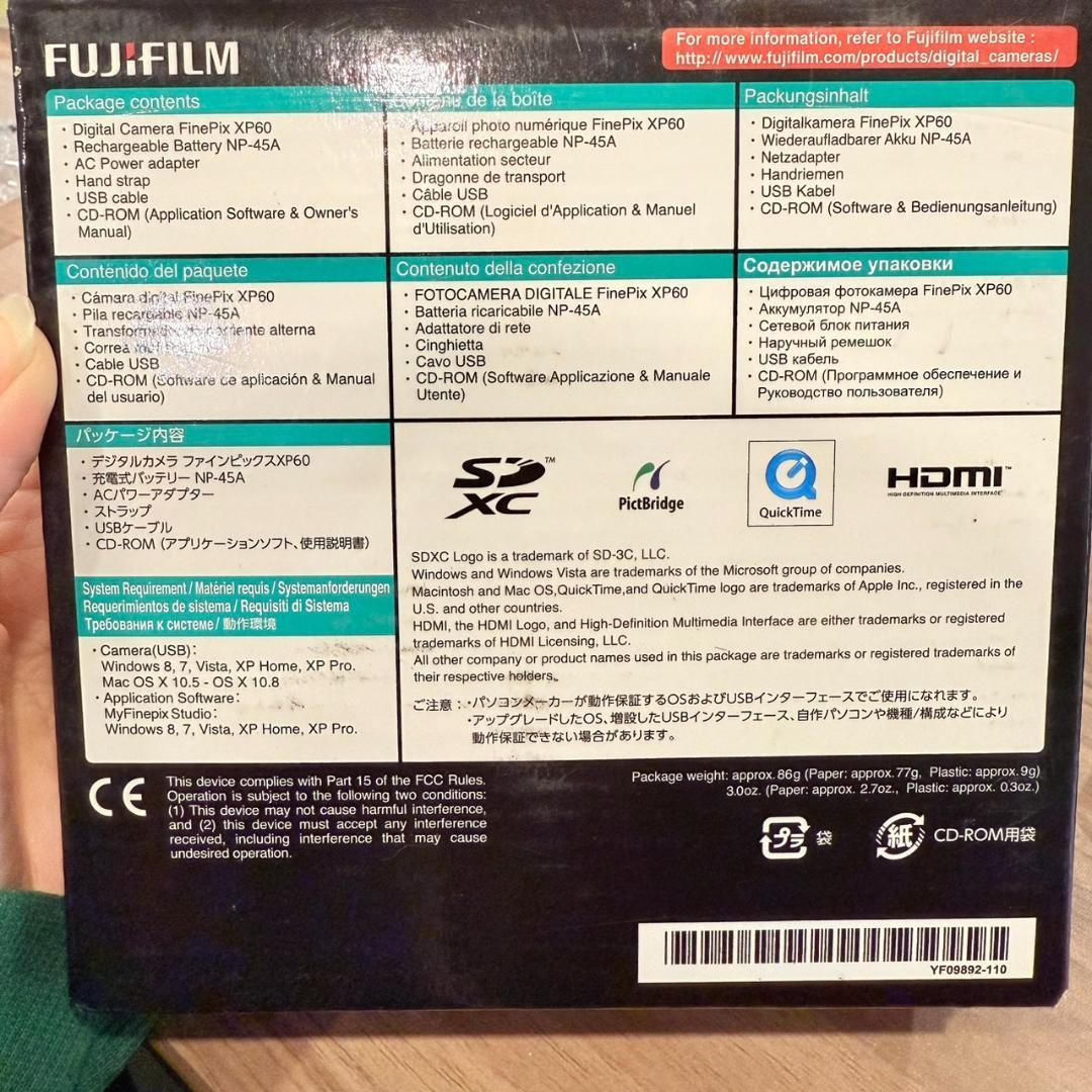 FUJIFILM FINEPIX XP60 防水・防塵デジタルカメラ コンパクト