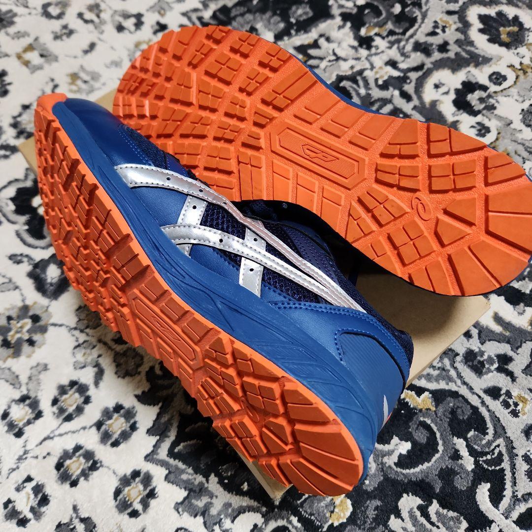 ASICS 安全靴 ネイビー/オレンジ
