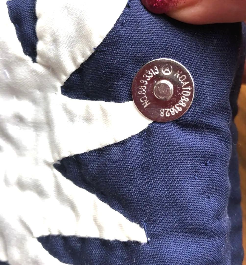 美品★ハワイアンキルトの綺麗なハンドバッグ（紺×白）