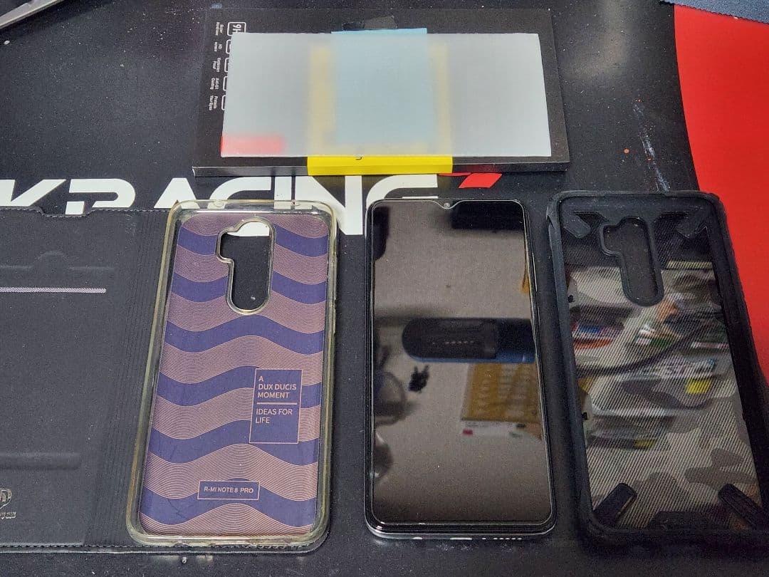 Redmi Note 8 pro64GB　ケース2種とガラスフィルム1枚