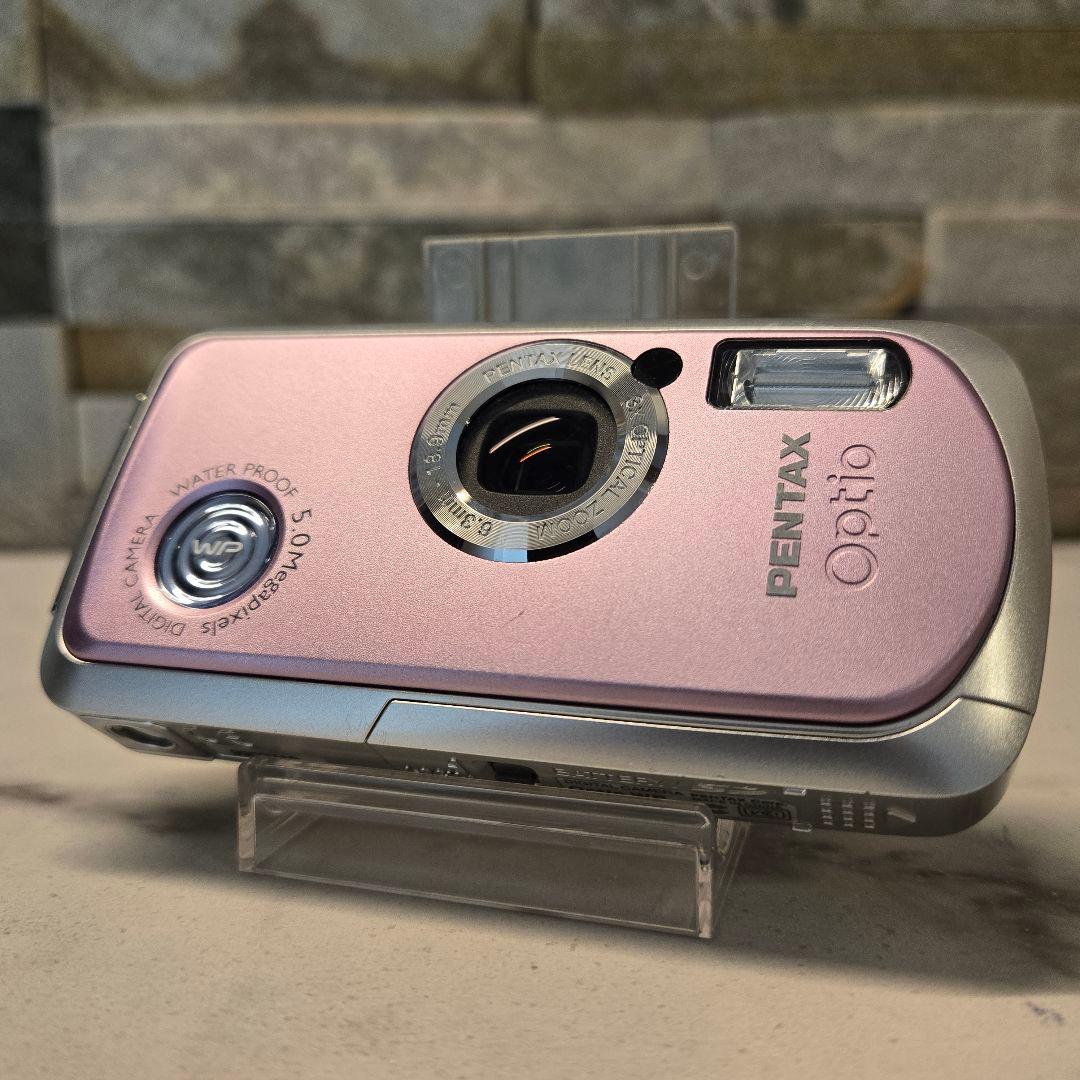 美品　Pentax Optio WP ピンク　付属品完備　デジタルカメラ