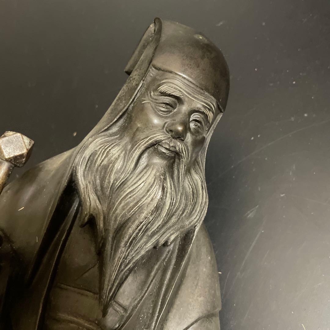 時代　真鍮製　仙人と鹿　不老人2