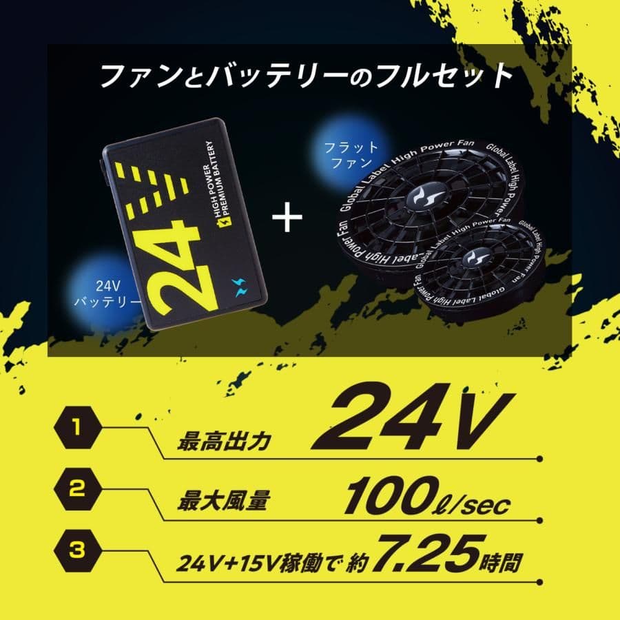 【10個】サンエス 空調風神服 24Vファンバッテリーセット 2025年春夏新作