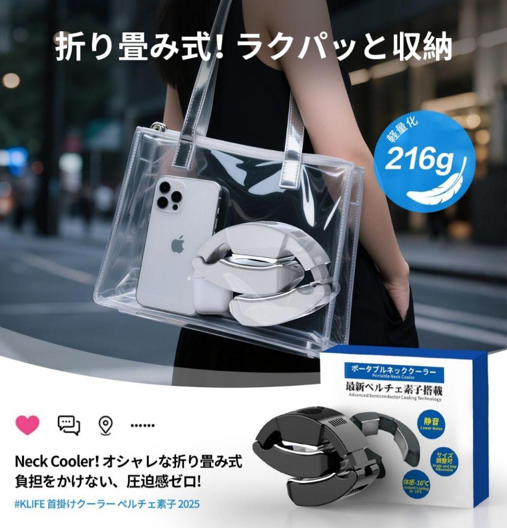 ペルチェ素子 ネッククーラー 冷却プレート 30000mAhバッテリ 2個