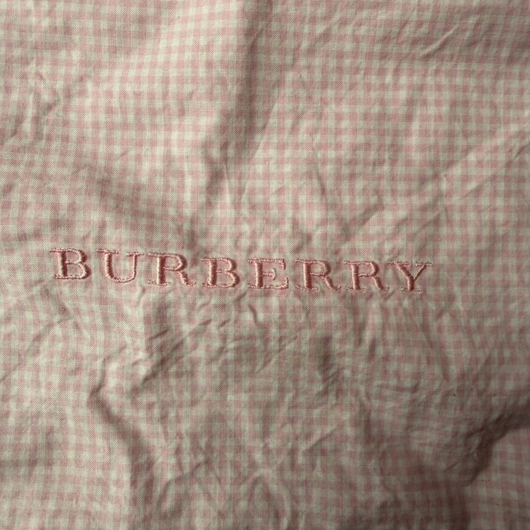 【BURBERRY】バーバリー ピンク ギンガムチェック 巾着袋