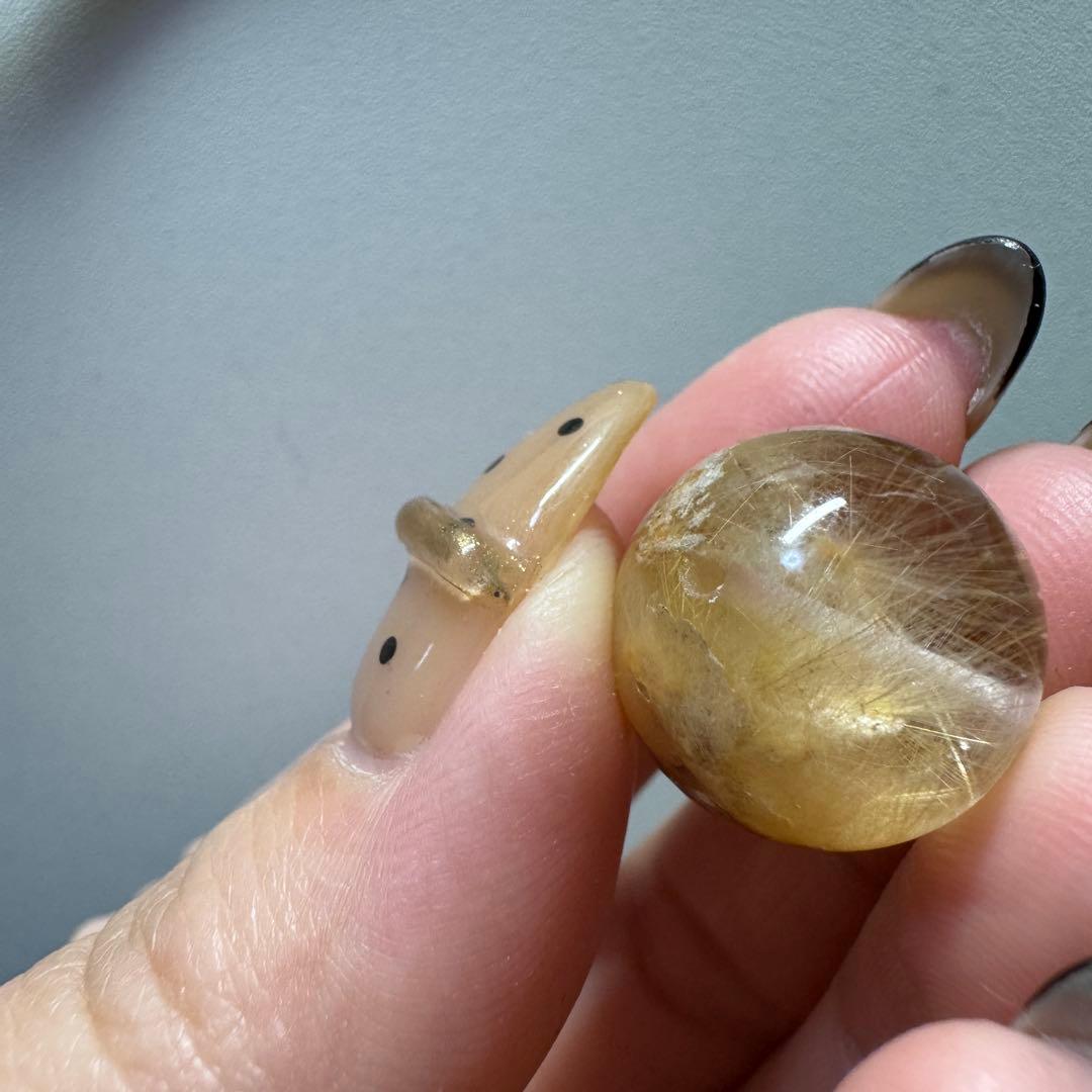 セール　一点もの　天然石　粒　サゲニティッククォーツ　ガーデンクォーツ　フラワー