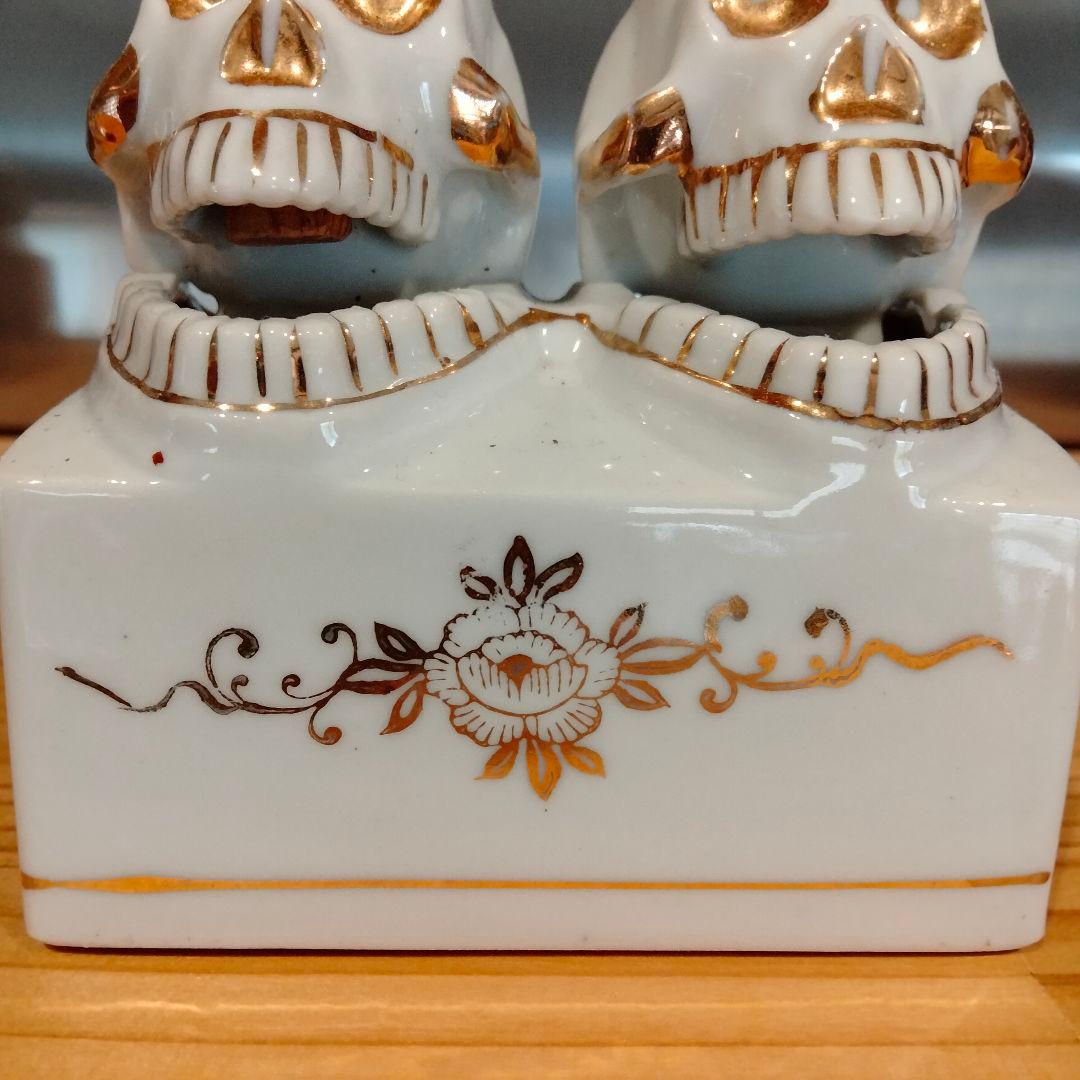 レア　美品　50s スカル　ドクロ　ビンテージ　vintage S&P　白