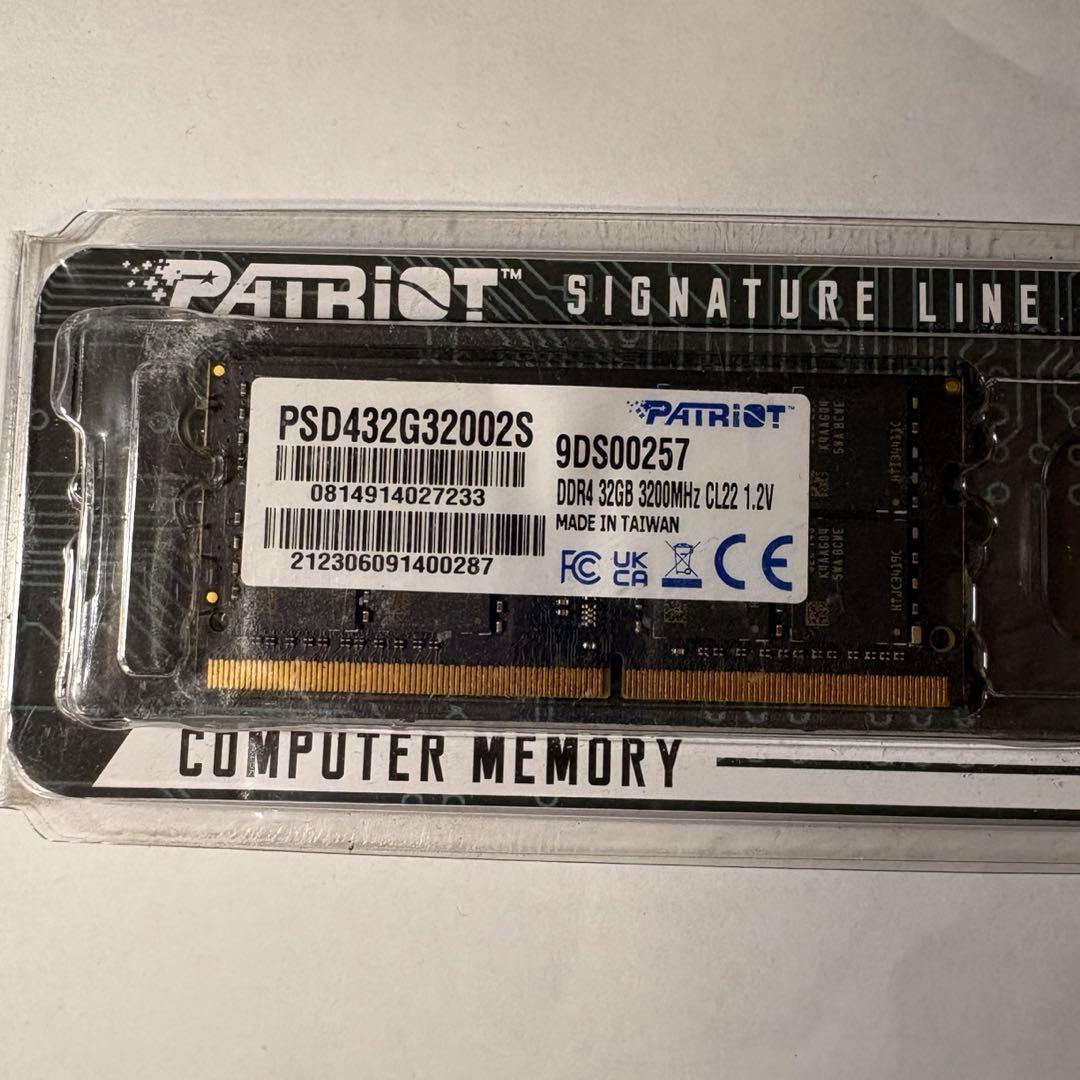 DDR4 3200 32GB SODIMM ノート用メモリ 1枚 動作確認済