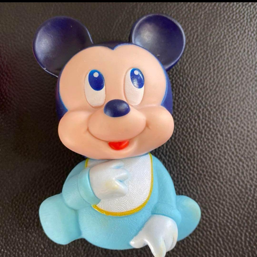 1990年代昭和レトロアンティークベビーミッキーベビーミニー フィギュアセット