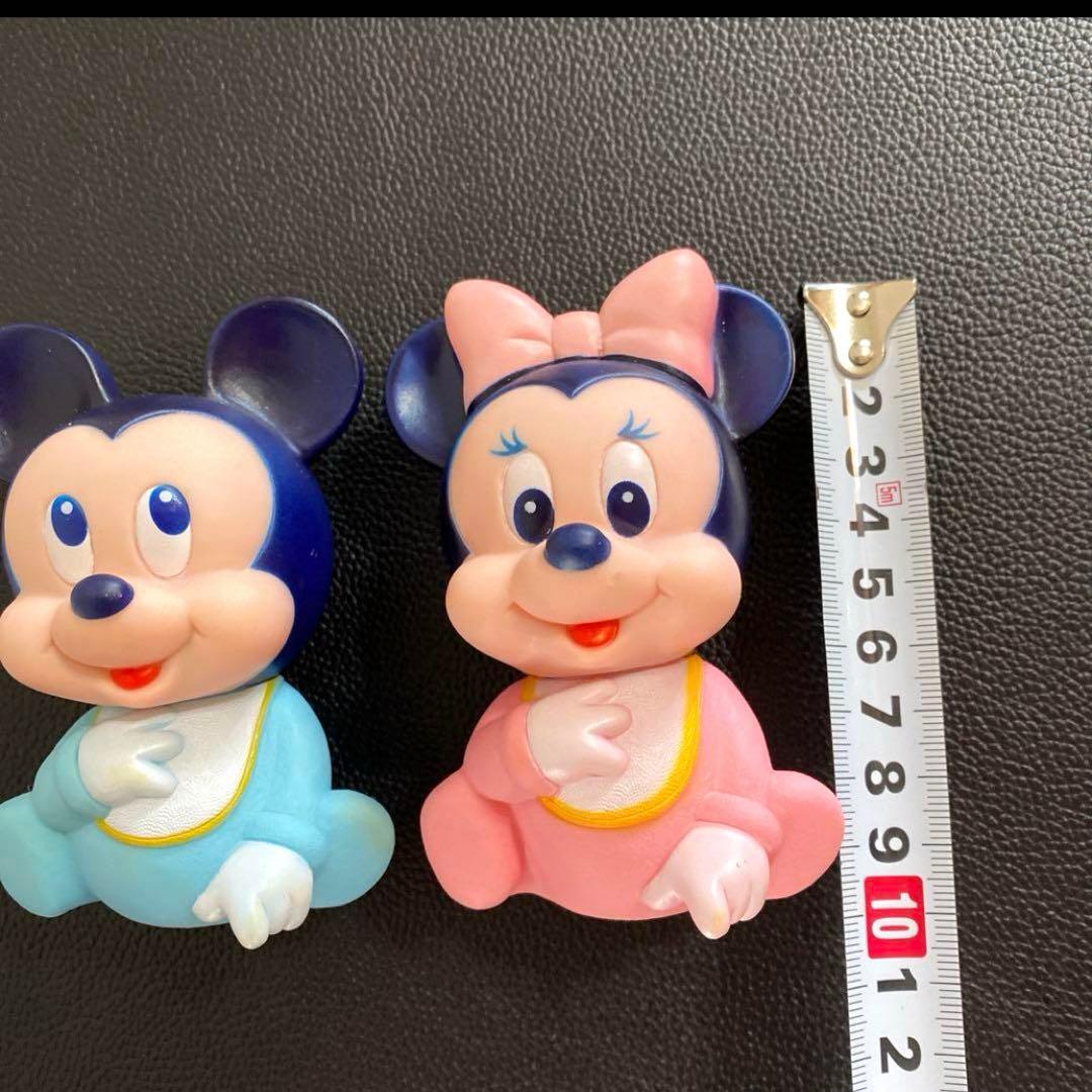 1990年代昭和レトロアンティークベビーミッキーベビーミニー フィギュアセット