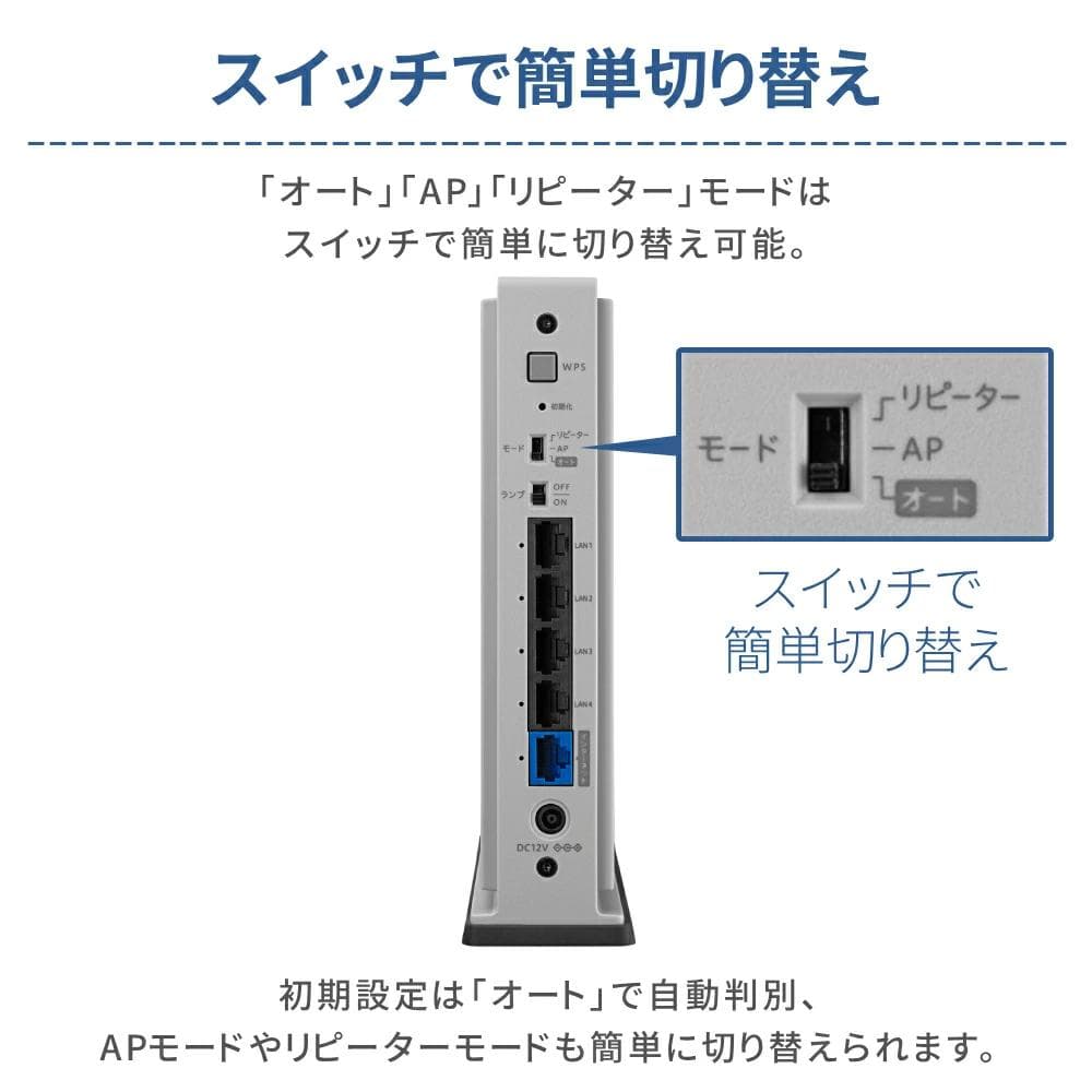 I-O DATA Wi-Fi 6 ルーター WN-DAX5400QR　日本メーカ