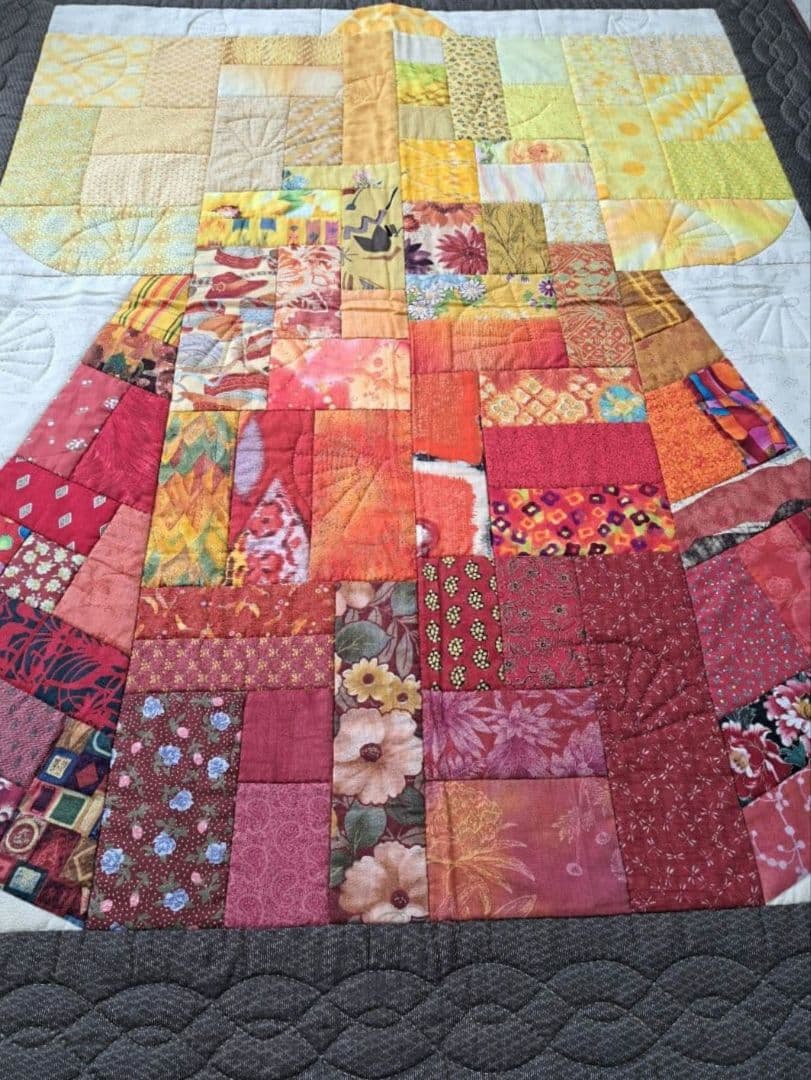 ハンドメイド　パッチワークタペストリー 着物