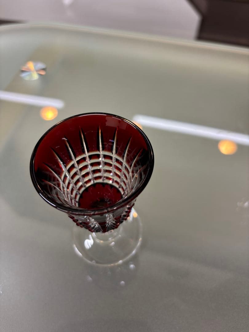 希少品　色被切子グラス5個セット （江戸切子 薩摩切子）