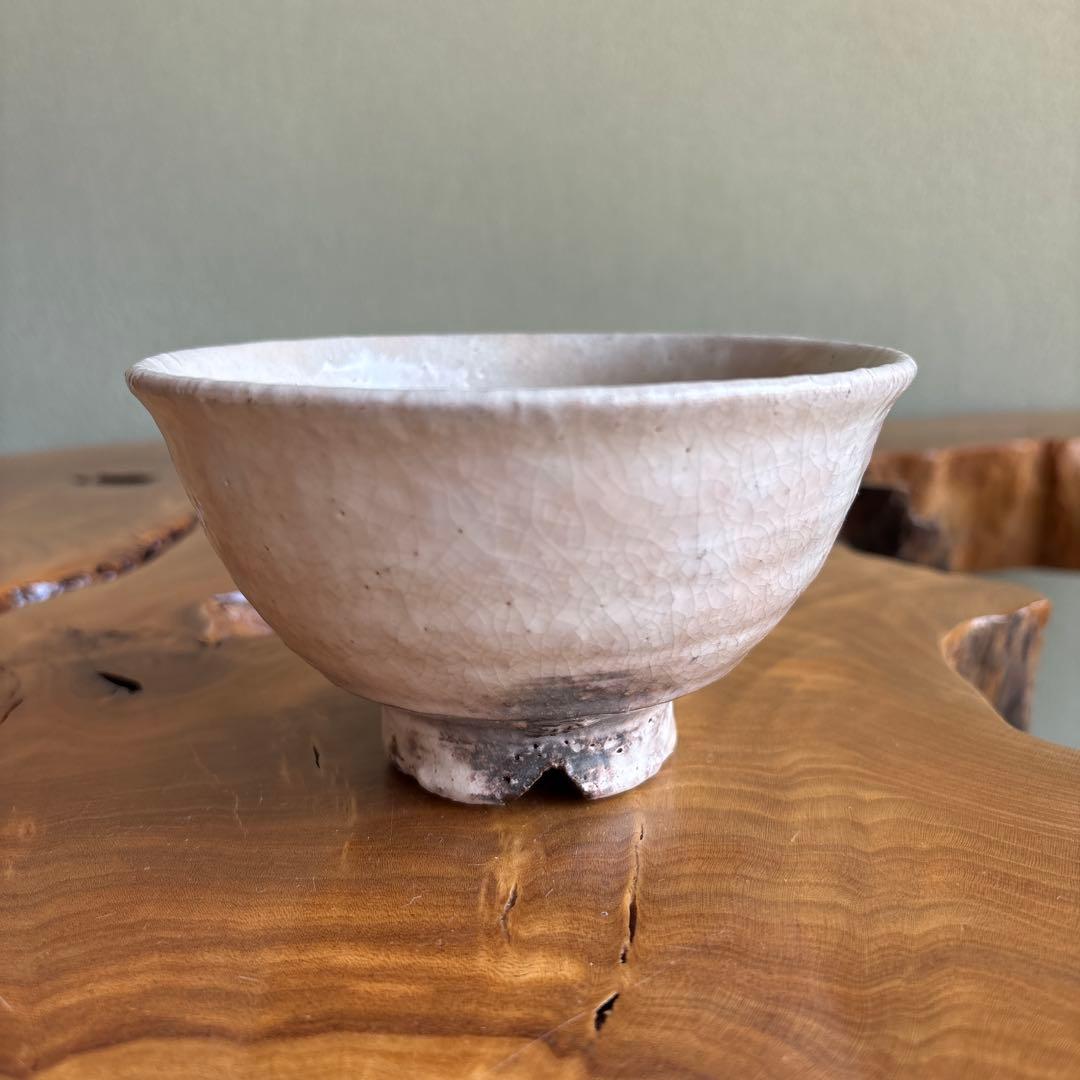 萩焼 浦裕作 割高台粉引茶碗 一立窯 共箱 抹茶碗 茶道具