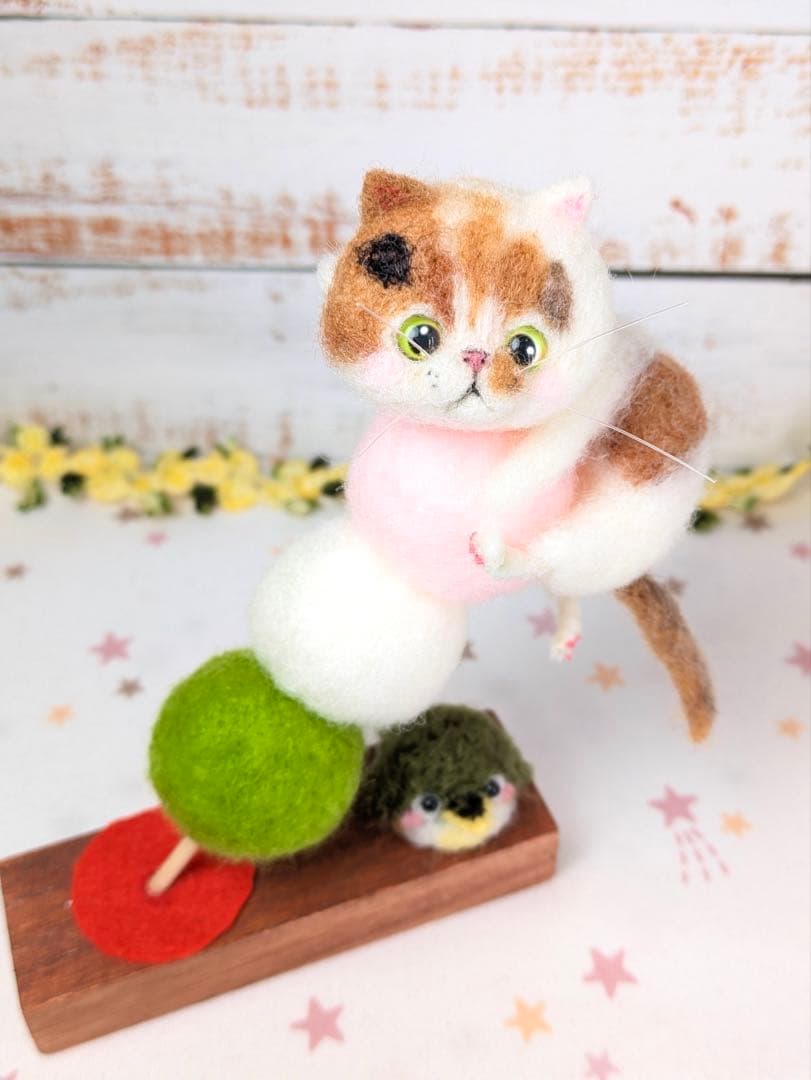 ハンドメイド　羊毛フェルト　猫　再販受付ページです♪