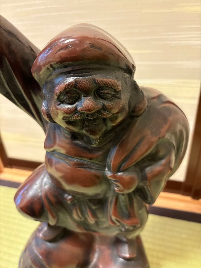 昭和レトロ⭐︎開運七福神大黒天大黒様二俵大黒置物縁起物