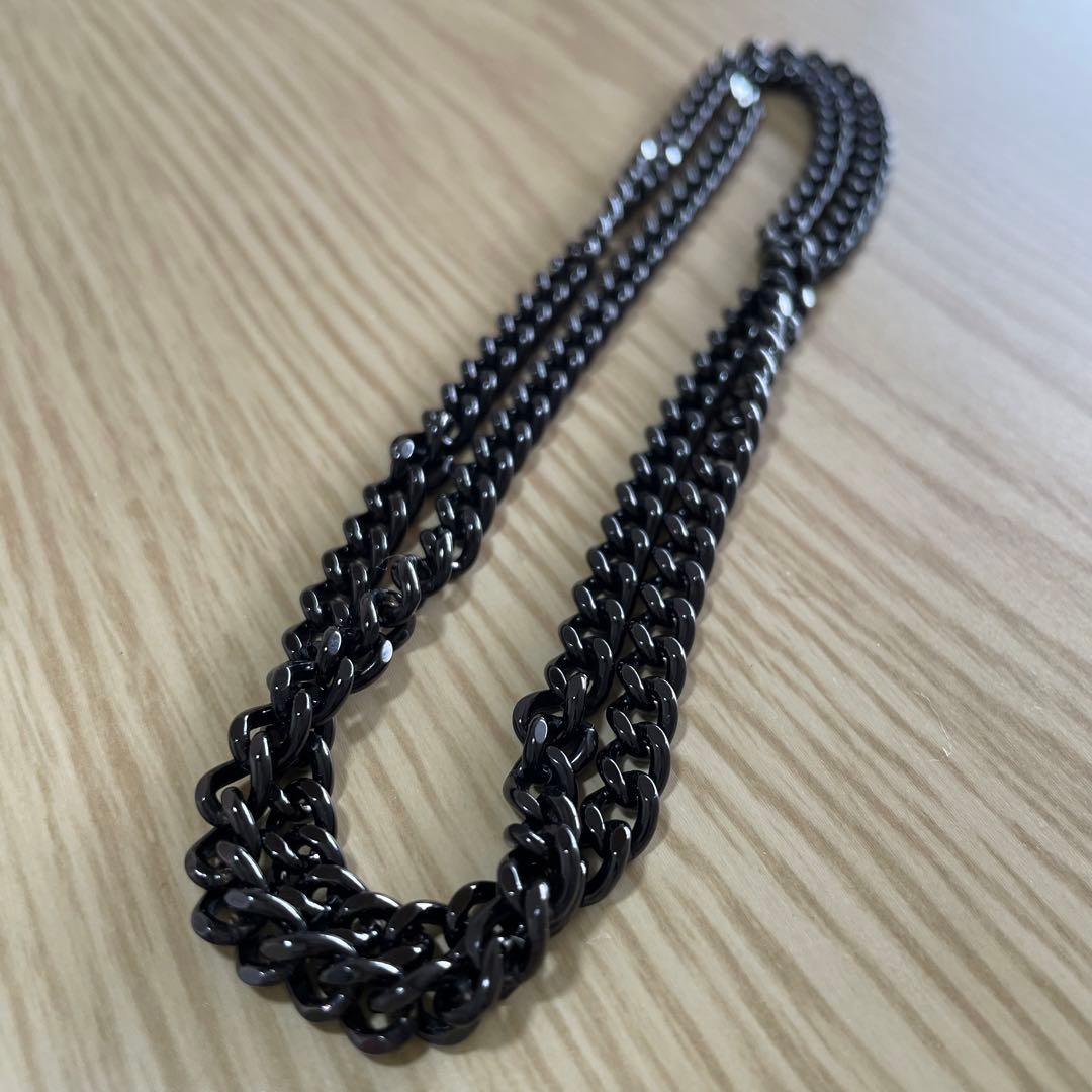 【美品】phiten　ファイテン　炭化チタンチェーンネックレス　65㎝
