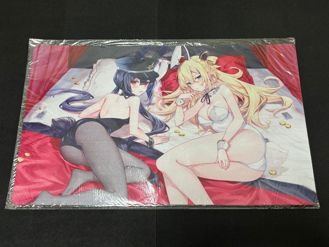 遊戯王 閃刀姫 レイ ロゼ スリーブ プレイマット バニー ミッドナイトブルー