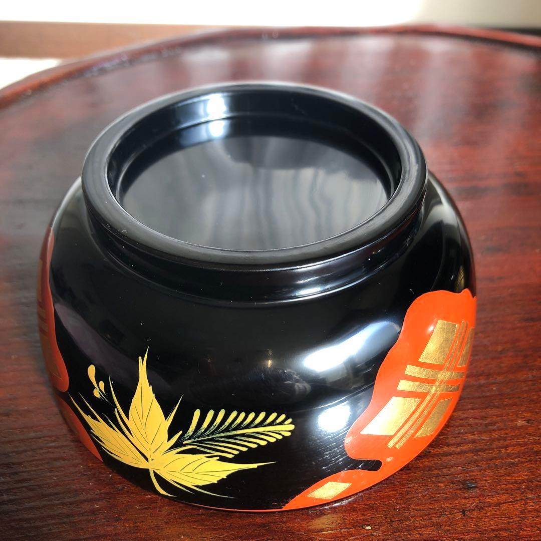 秀衡塗　利休型大椀　漆器　大椀　吸物椀　煮物椀　雑煮椀　天然木　未使用品　レア