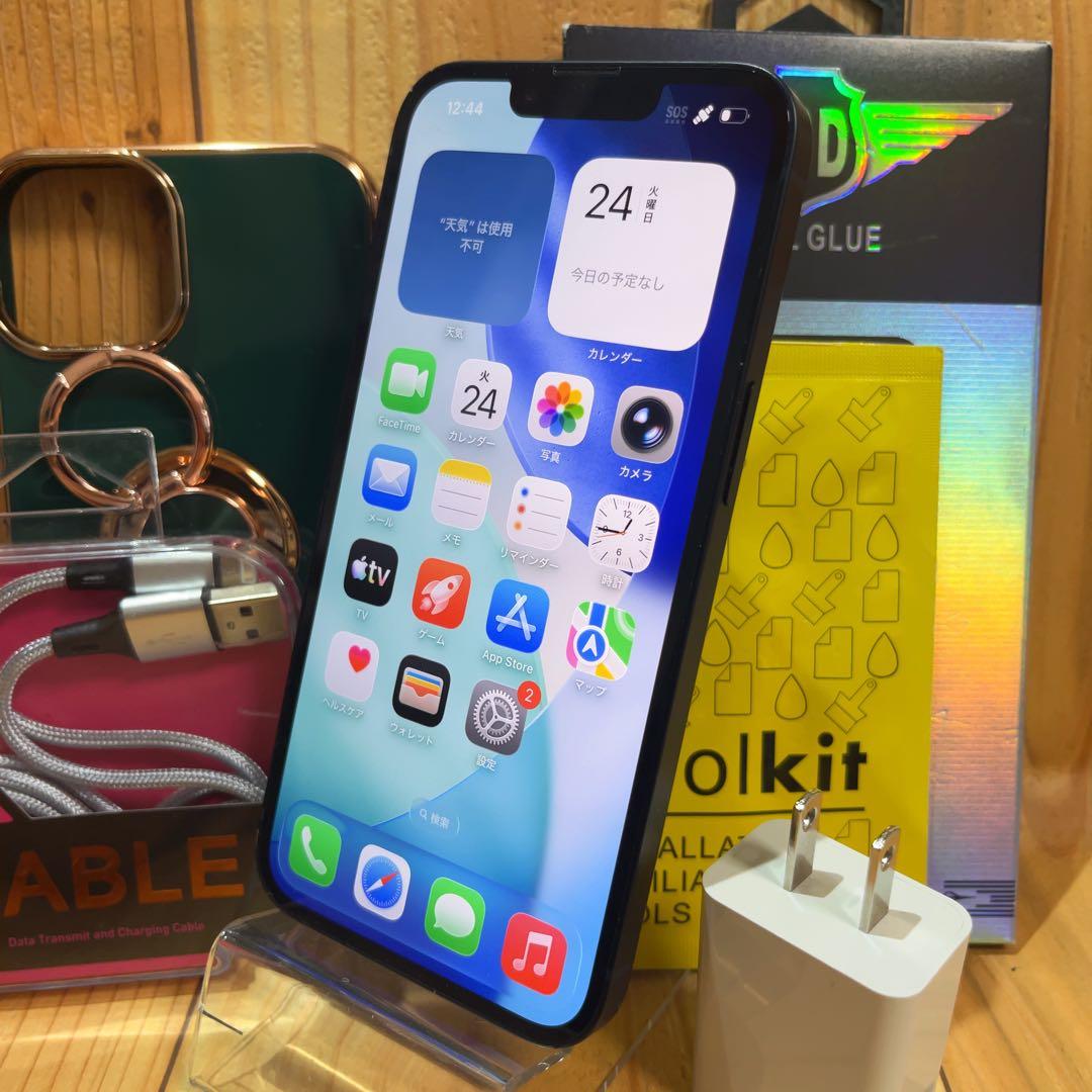 SIMフリー 本体 iPhone 14 128 GB ブラック 641 電池良好