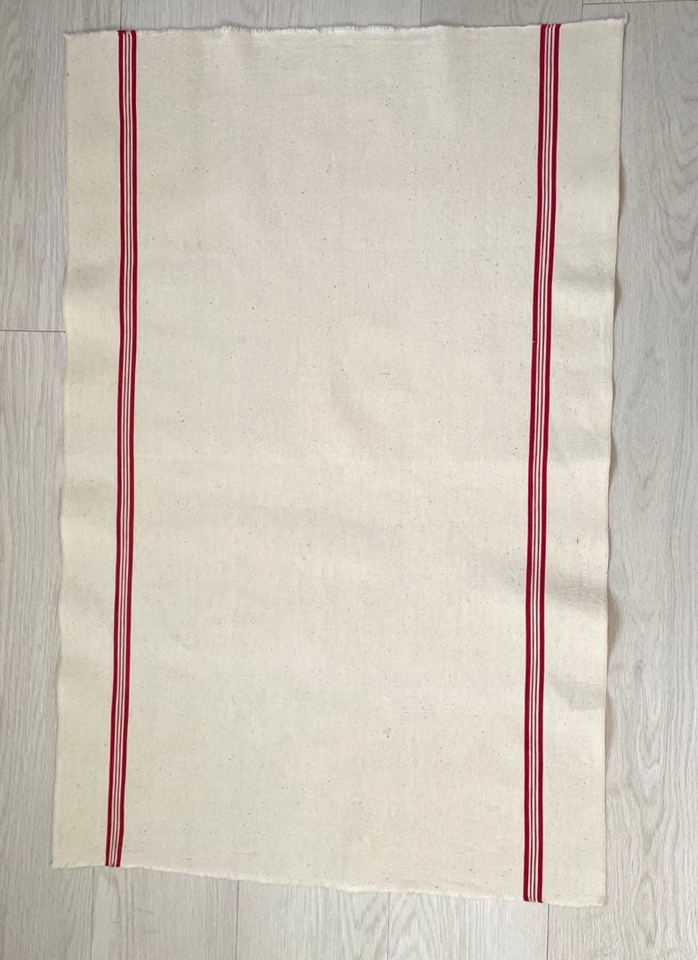 希少　デッドストック品　フランスアンティーク　キッチンクロス　大判　厚地
