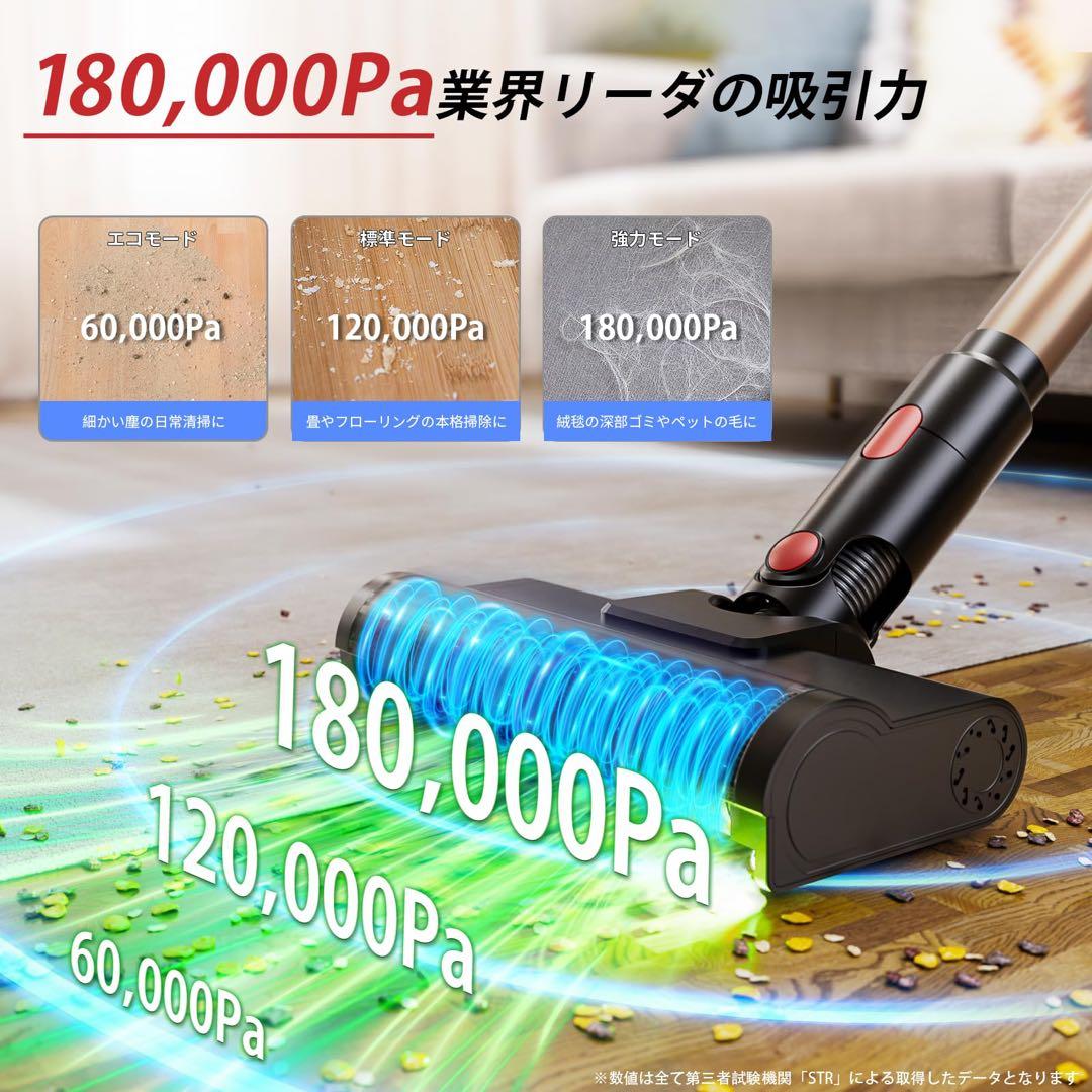 掃除機 コードレス 独立モーター 自走式 LEDライト LEDディスプレイ