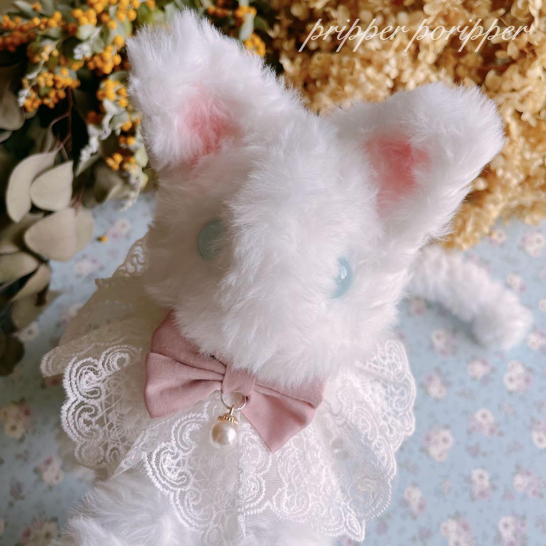 sample　あみぐるみオーダーメイド　白猫　ぬいぐるみ　リアル