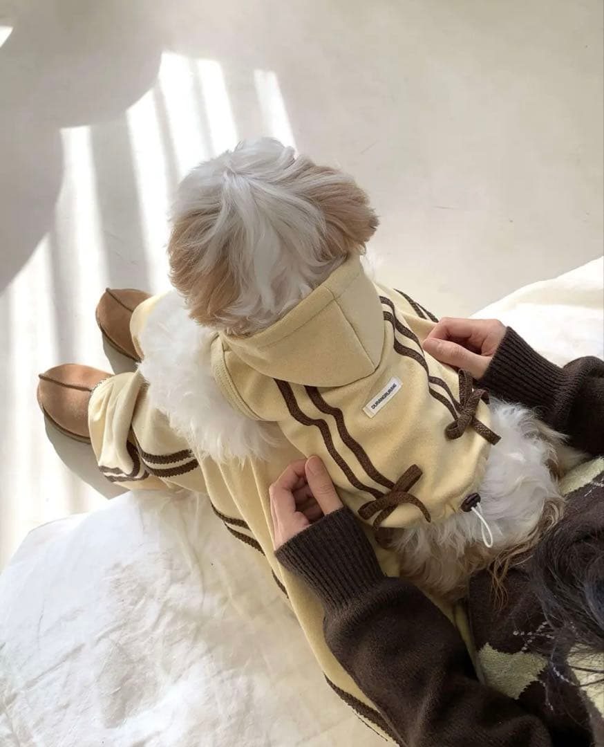 DURANG RURANG RIBBON HOODIE JACKET 韓国　犬服