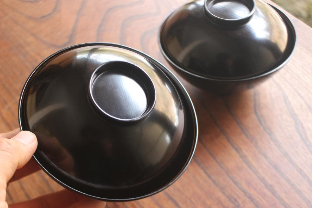 時代逸品！端正な黒漆に極上長寛蒔絵の映えるお椀2点（検京塗蒔絵椀懐石椀