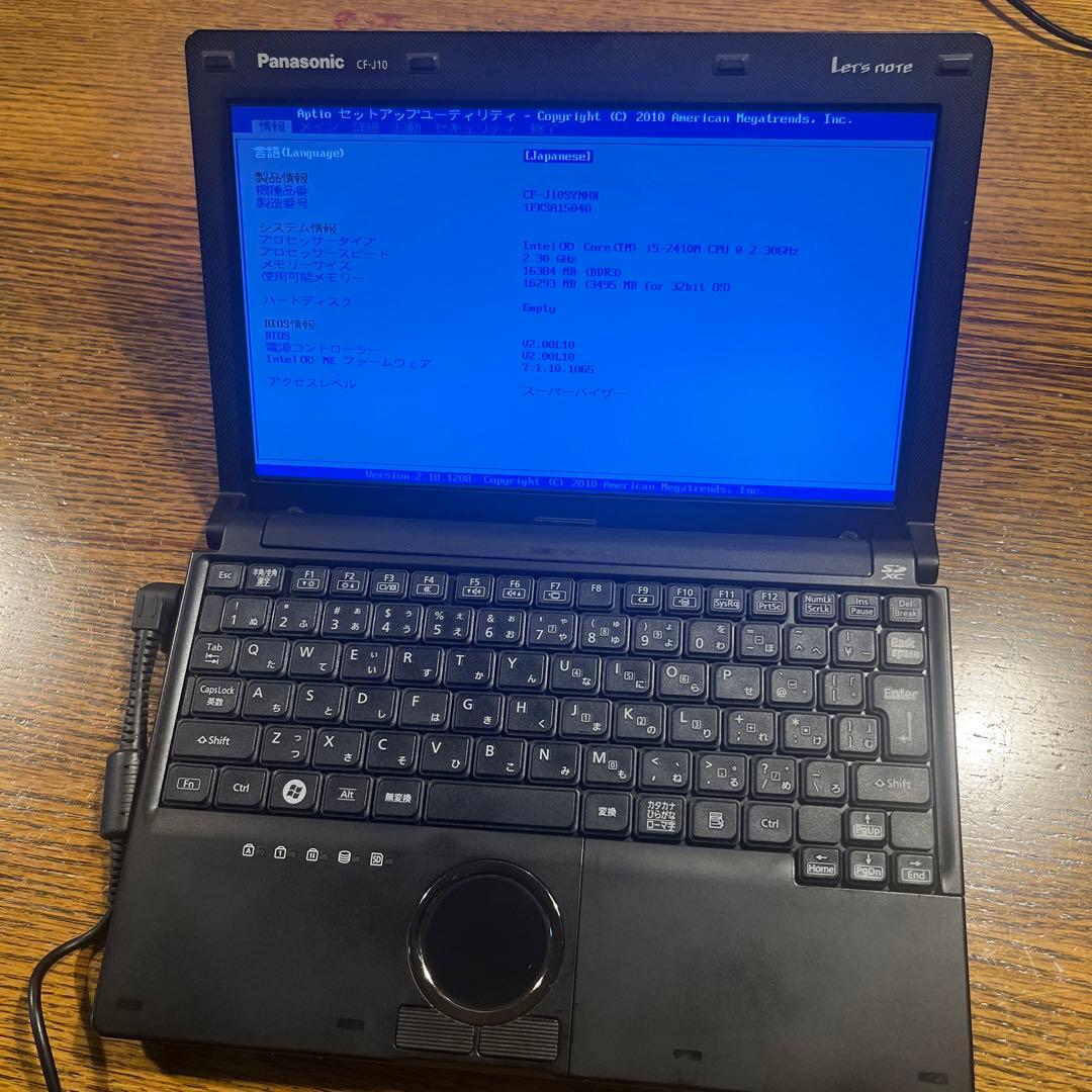 Panasonic CF-J10 ノートPC メモリ16GB SSDなし