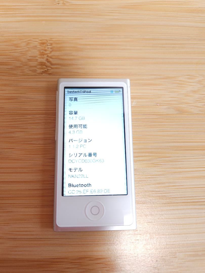 【動作画像有】iPod nano 第7世代 16GB シルバー　純正ケーブル付