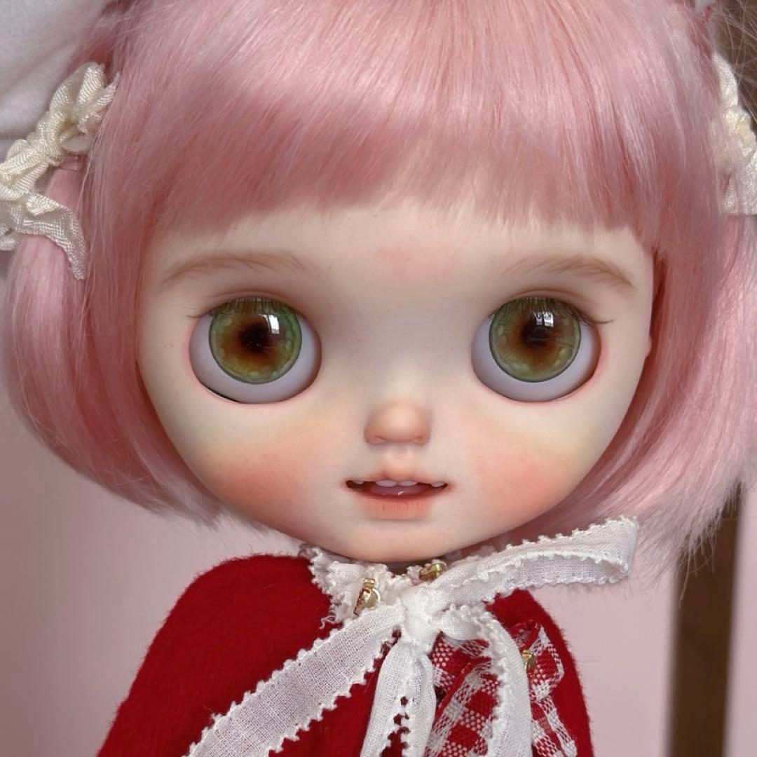 カスタムブライス ピンク 海外作家様 人形 かわいい キラキラ 笑顔 フルセット
