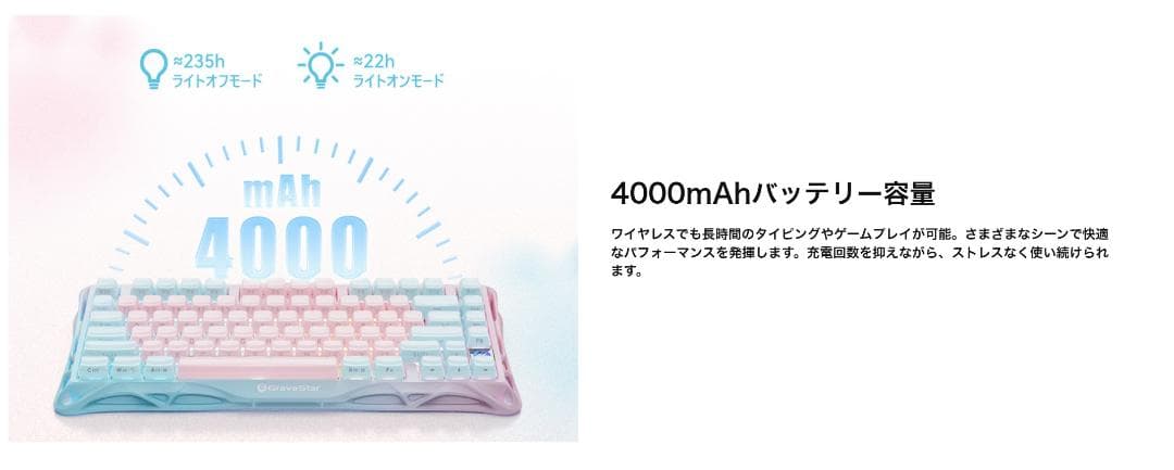 【新品未使用】GravaStar K1 Lite ゲーミングキーボード