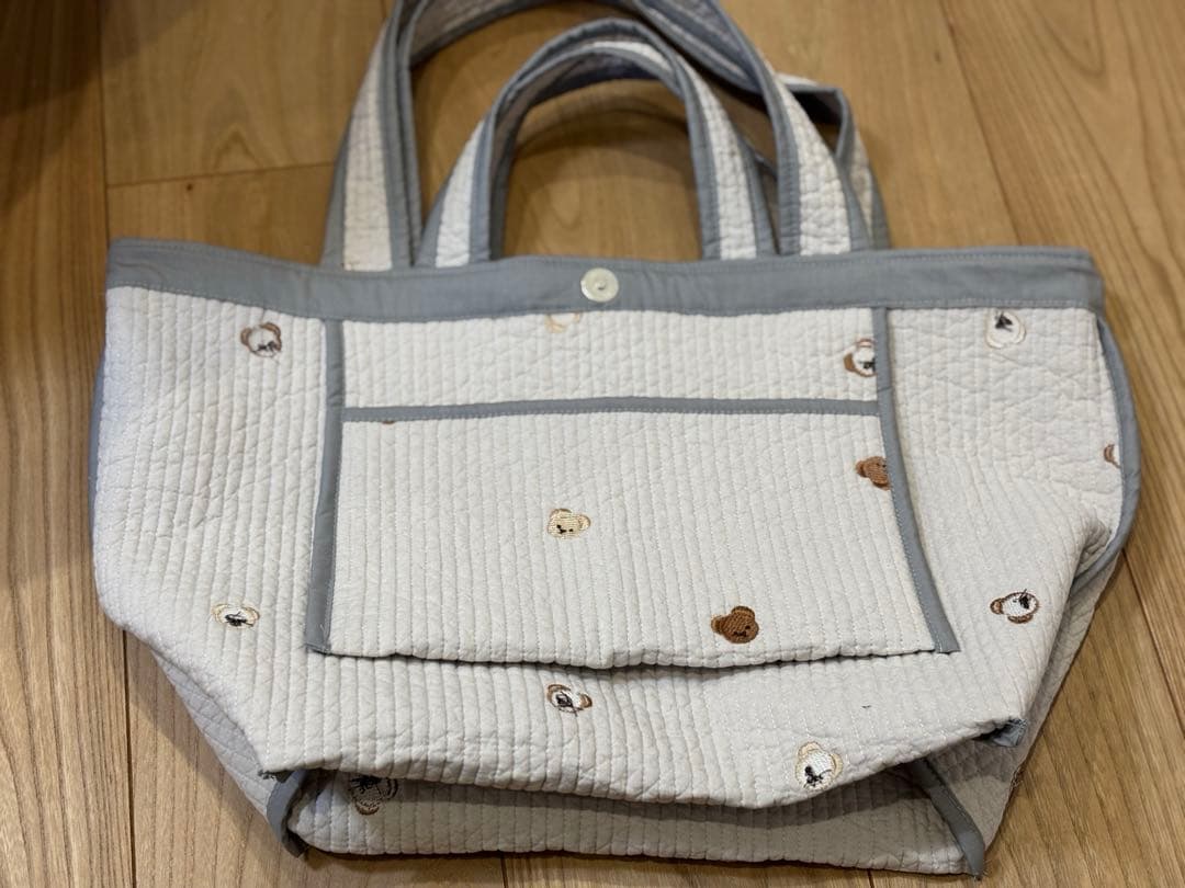 セール　特大　ヌビバッグ　クマ刺繍　マザーズバッグ　トートバッグ　イブル