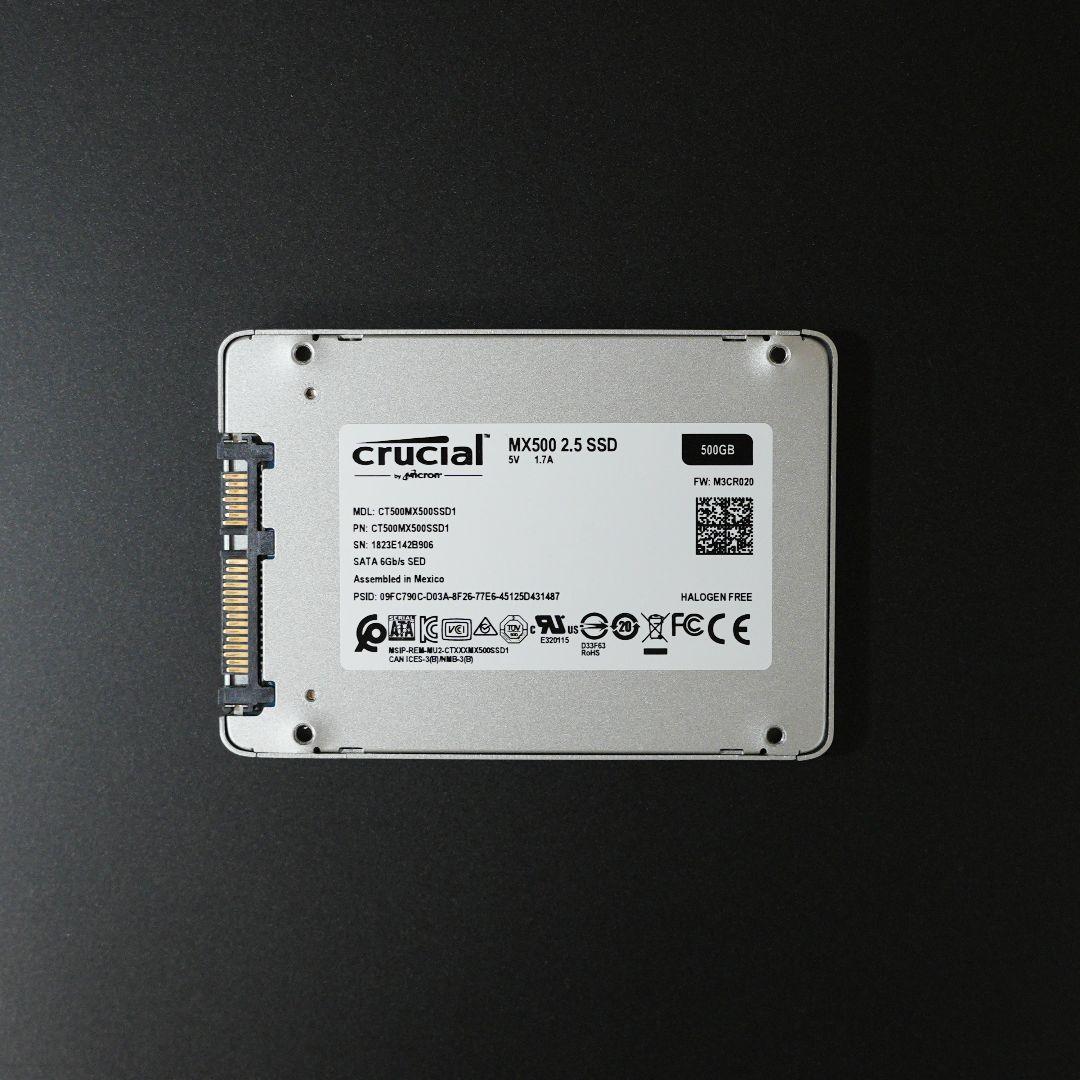 crucial MX500 500GB 2.5インチSSD