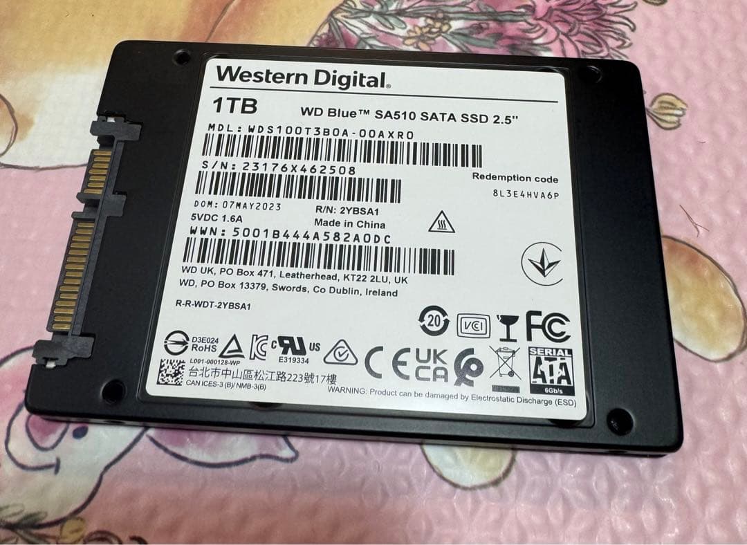 内蔵型SSD WD Blue SA510 1TB SSD