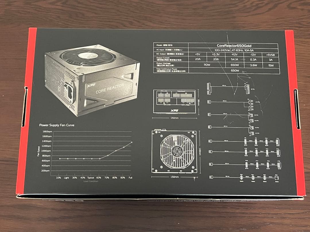 新品　XPG Core Reactor 650 Gold 650W