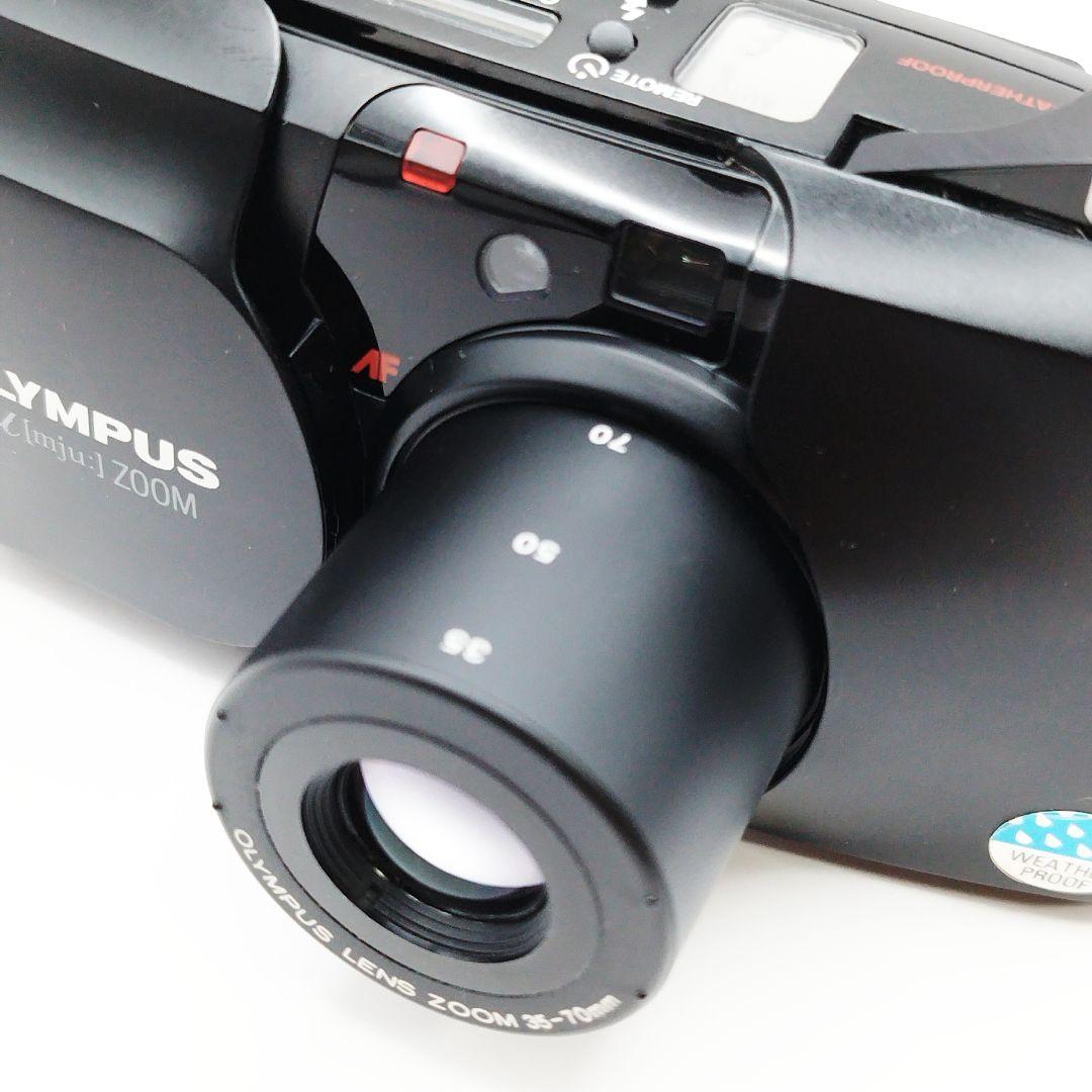 OLYMPUS μ ミュー ZOOM コンパクトフィルムカメラ ブラック 稼働品