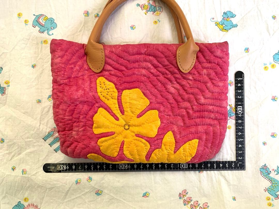 ハンドメイド　ハワイアンキルト　バッグ