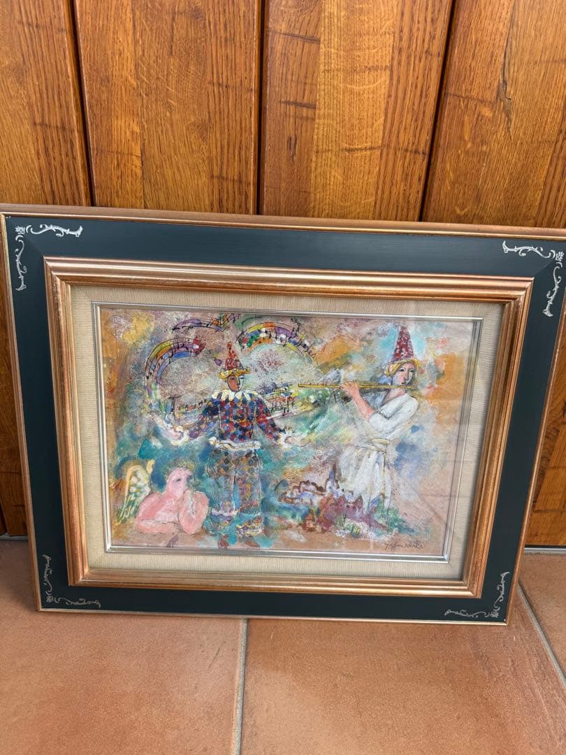 Yasuo ARAK i 荒木康夫　絵画練習する天使　アンティーク　大幅値下げ中