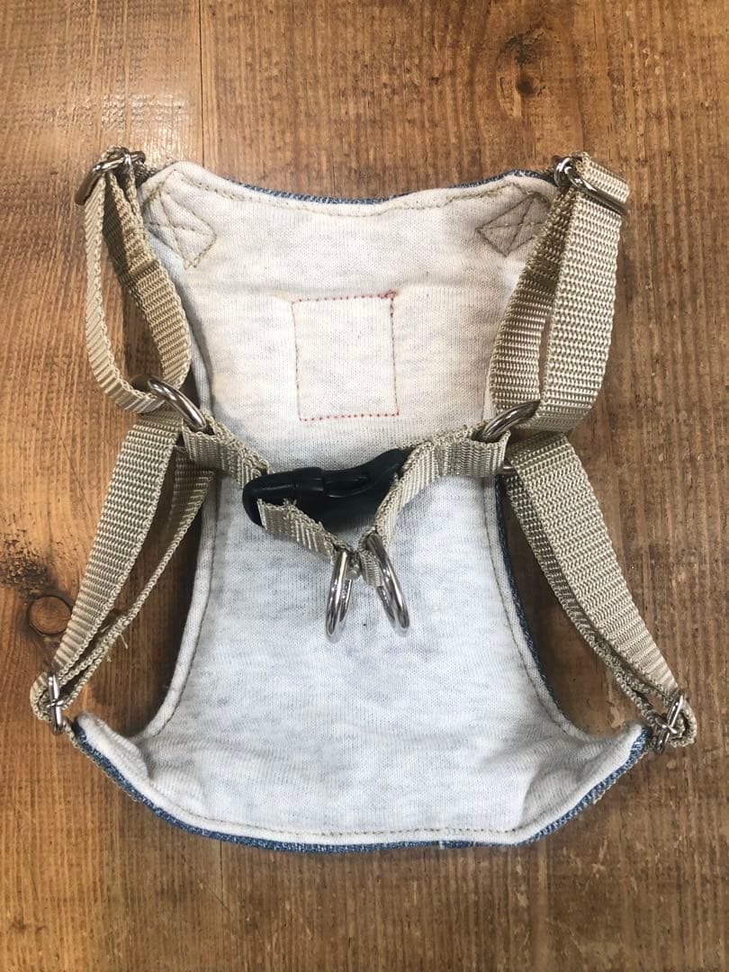 ハーネス　犬用　ハンドメイド　デニムリメイク