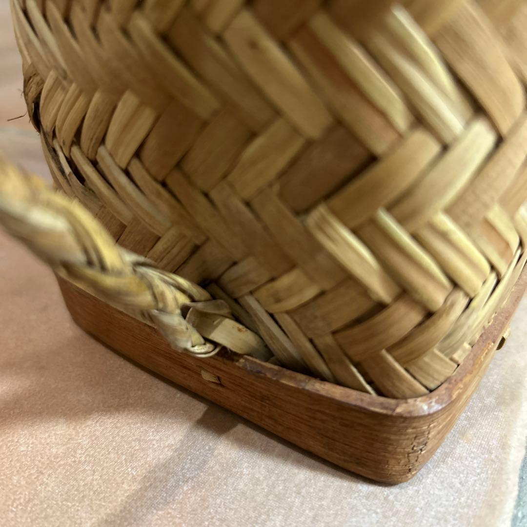 古美術　藤の籠　竹細工 竹籠 vintage ★リュック アンティーク⭐️希少レア
