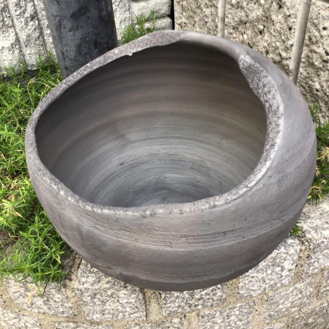 三河焼　陶器　丸型　メダカ鉢　睡蓮鉢　直径33cm