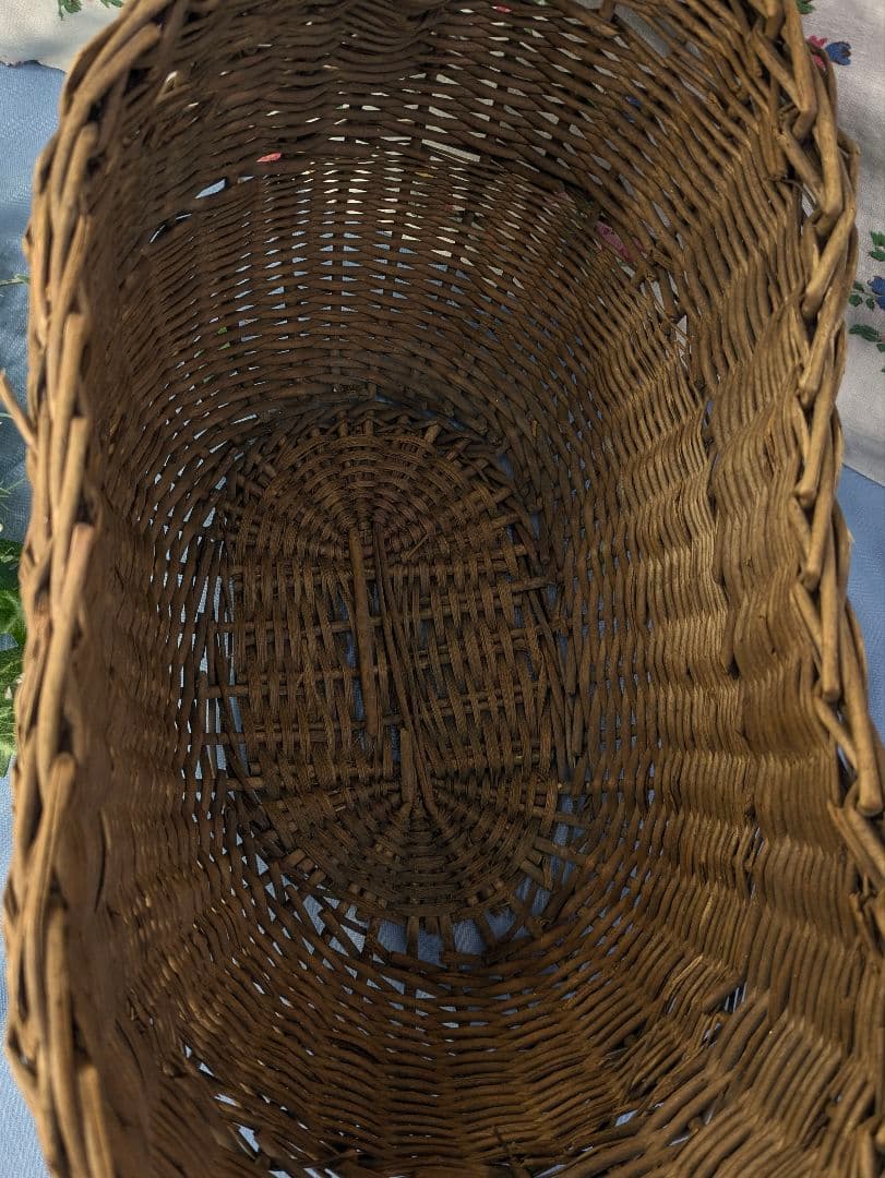 イギリス アンティーク ハンドメイド バスケット