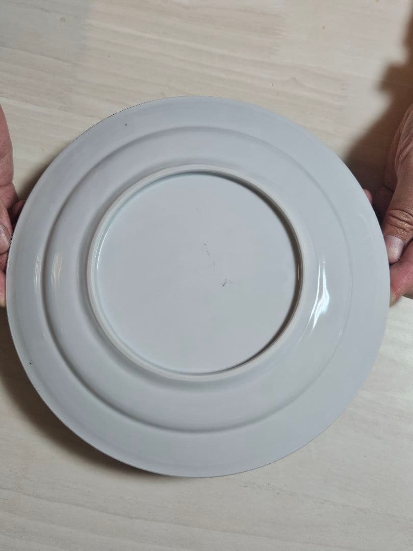 徳永遊心作　25cm21㎝　色絵花繋ぎ皿2枚セット