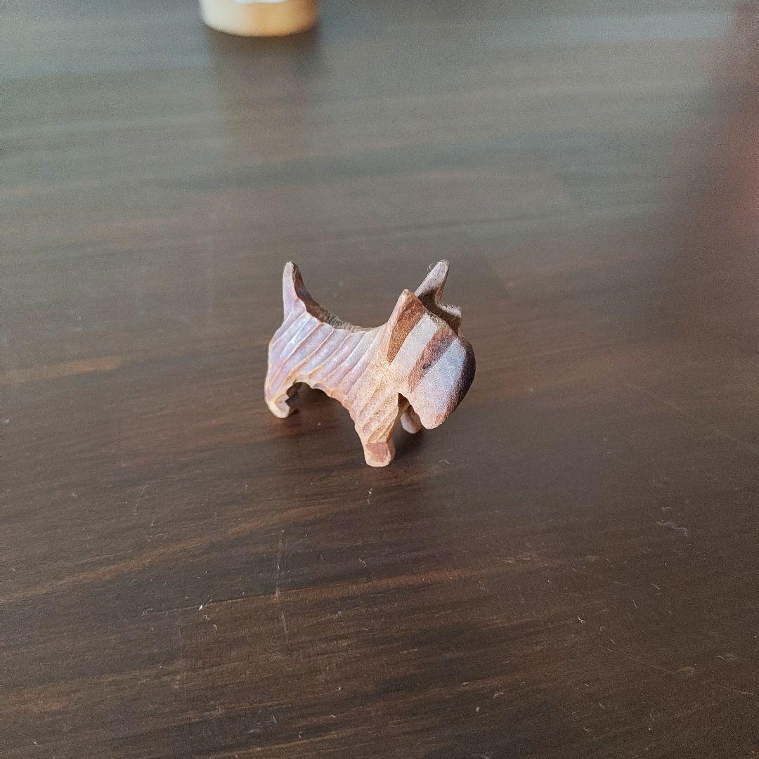 スコティドッグ 木製ブックエンド と＊小さな犬の置物＊