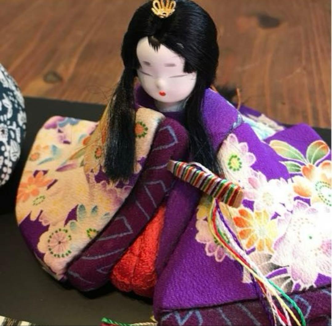 美品　源氏雛　木目込人形　お雛様　女雛　男雛　飾りやすいサイズ　丁寧な作り