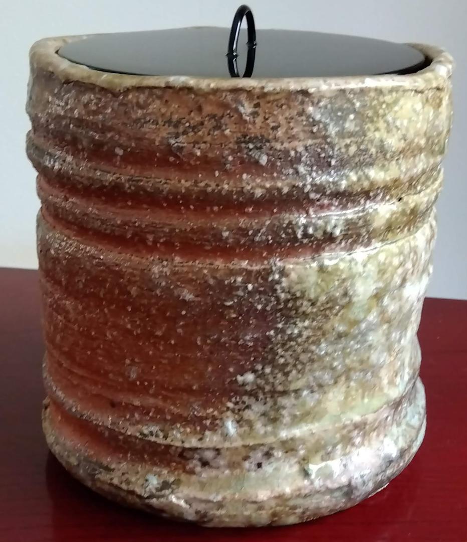 塩越窯　白越不朝　塩越窯 自然灰釉の究極美が迸る逸品灰釉美茶道具水指