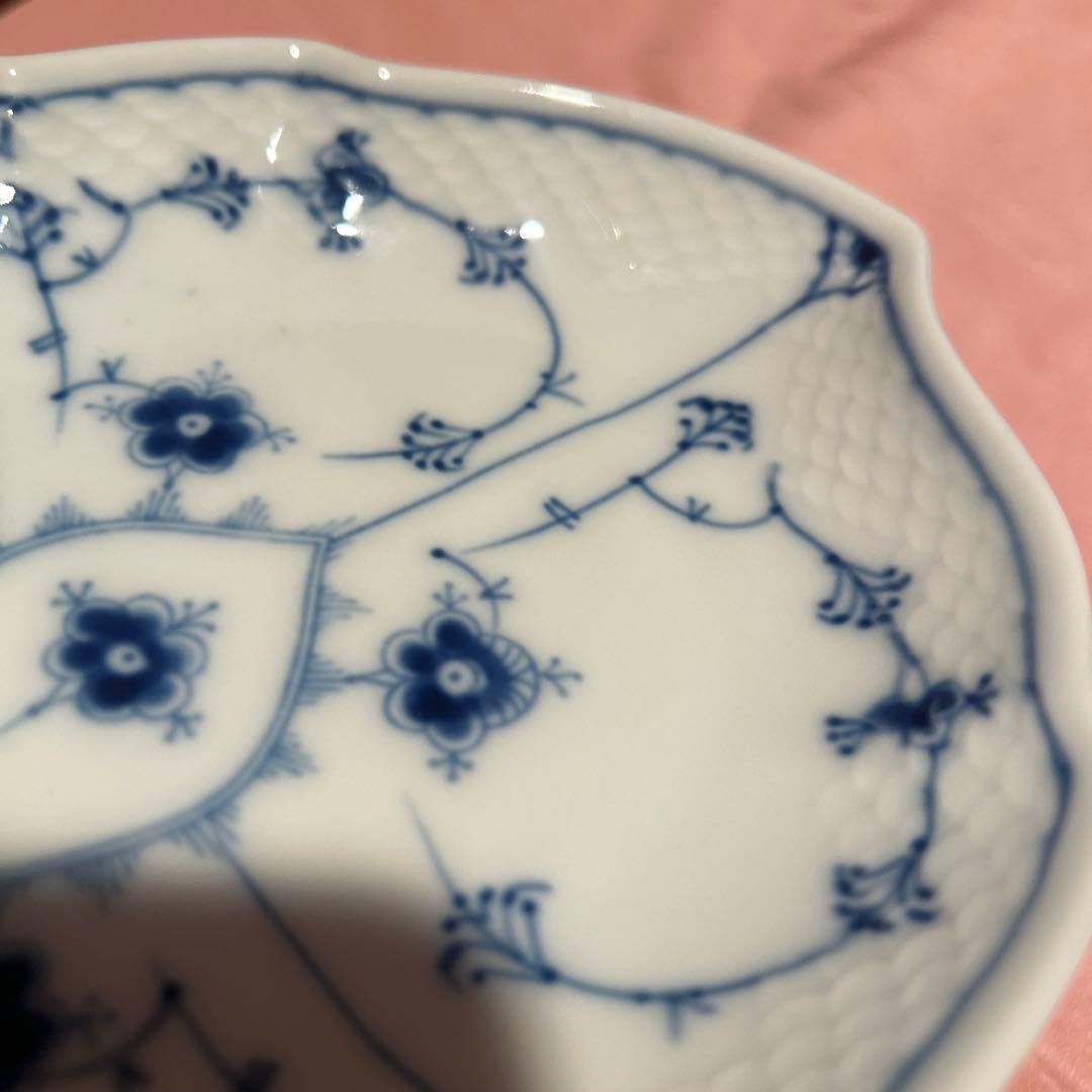 218◆新品ロイヤルコペンハーゲン　ブルーフルーテッド　リーフプレート