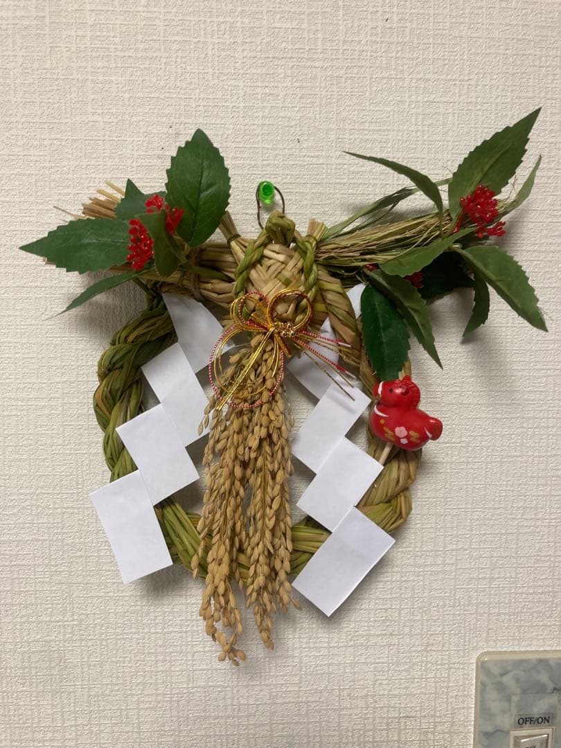 見本　祝い亀　祝い亀付きしめ縄